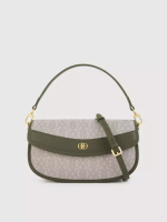 BONIA Nuccia Monogram Shoulder Bag Dark Green