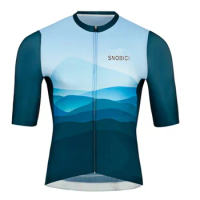 Summer SNOBICI Cycling Jerseys Men's Short Sleeve Shirts Ciclismo Maillot Bicyle Apparel Mtb Roadbike Shirts Camisa De Time Tops