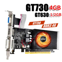 GT730 4GB DDR3 128Bit Graphics Card with HDMI VGA DVI Port PCI-E2.0 16X Computer Graphics Video Card GT610 1/2GB for Office/Home
