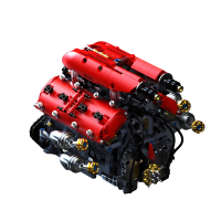 T5011 V8 Turbo Engine Model Electric Motorized 1370PCS Building Kit Sports Car Blocks Teens Adults D