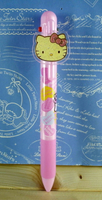 【震撼精品百貨】Hello Kitty 凱蒂貓 KITTY多色原子筆-3色+自動鉛筆-大臉造型-粉色 震撼日式精品百貨