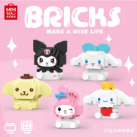 Sanrio Assembly Building Block Model Children's Educational Assembly Toy Kuromi My Melody Cinnamoroll Exquisite Ornament Gift