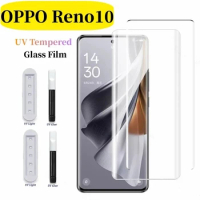 UV HD Curved Full Glue Tempered Glass For Oppo Reno 11pro plus Screen Protector Film For Oppo Reno10 9H Glass