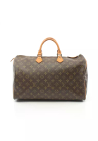 Louis Vuitton 二奢 Pre-loved Louis Vuitton speedy 40 monogram Handbag PVC leather Brown