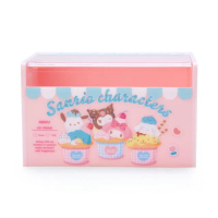 【小禮堂】Sanrio大集合 方型塑膠掀蓋式收納盒 《甜蜜蜜冰淇淋店》(平輸品)