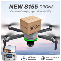 New S155 Pro Gps Drone 5G FPV Brushless Motor 360° Laser Obstacle Avoidance GPS Return 8K HD Dual Camera RC Quadcopter Drone Toy