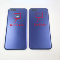 Back Battery Cover Panel Rear Door Housing Case Replacement With Side Button+Camera Lenses For Huawei Y6 2018 Y6 Prime 2018