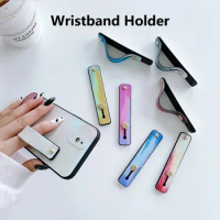 Universal Wrist Band Phone Holder For iPhone samsung xiaomi Finger Grip Mobile Phone Stand Push Back Sticked Socket Bracket
