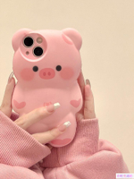 韓風卡通可愛粉色立體小豬適用蘋果13手機殼iphone14Promax新款15小眾11簡約plus女12高級硅膠防摔保護套