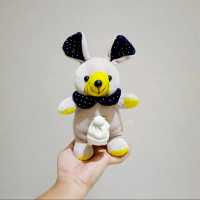 Boneka Tikus Abu Lucu Polka Size 20 cm/ Boneka Tikus/ Boneka Hewan