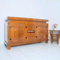 Mebel Meja Bufet TV Jepang Premium Full Kayu Jati fhibising melamin semprot Furniture Ukuran 1.5m x