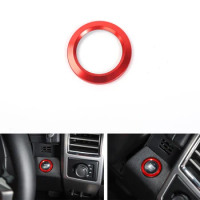 Car Interior Engine Start Stop Button Switch Ring Cover Trim Styling Sticker For Ford F150 2015 Up