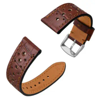 22mm Watch Strap, Vintage Leather Strap, 18/20mm Smart Watch Strap Replacement Strap Watch Band for Men,Women Wrist Strap