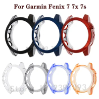 Protection Case For Garmin Fenix 7 Smart Watch Protector Frame Soft Crystal Clear TPU Case Cover For Fenix 7 7S 7X sleeve чехол
