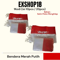1Kodi Bendera Merah Putih Kecil Motor Mobil Bahan Satin / Bendera Merah Putih Motor / Bendera Motor 