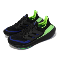 adidas 愛迪達 慢跑鞋 Ultraboost Light 男鞋 黑 藍 螢光綠 緩震 馬牌輪胎底 運動鞋 愛迪達(IF2414)