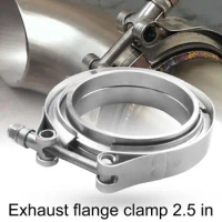 2.5 inch Wear-resistant V Band Flange Clamp Modified Parts Anti-rust Heavy Duty Stainless Steel Turbo Exhaust Car Flange Clamp