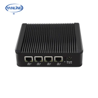 New Pfsense router pc i226-V 2.5G network cards J4125 Fanless MINI PC 4LAN firewall mini server