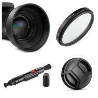 UV Filter Lens Hood Cap Cleaning Pen for Sony Cyber-shot DSC-RX10 RX10 Mark III IV 3 4 MK3 MK4 Digtial Camera