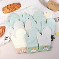 New Cute Mini Silicone Kitchen Oven Glove Mitts Anti Heat Oven Microwave Glove Baking Bakeware Tools