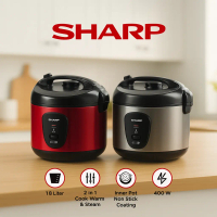 [AFF10] Sharp KS-N18MG Rice Cooker 1.8L Magic Com Original 3in1 – Nasi Lebih Pulen, Inner Pot Anti L