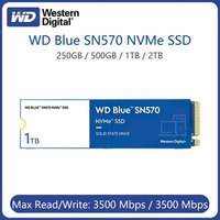 Western Digital WD Blue SN570 SN580 NVMe 2TB 1TB 500GB SSD PCIe4.0 M.2 2280 Internal Solid State Drive For Laptops PC