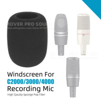Windscreen Dustproof Sponge Mic Windproof Foam Cover For AKG C2000 C3000 C4000 C 2000 3000 4000 Windshield Microphone Pop Filter