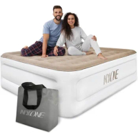 Queen Air Mattress, with Upgraded Built-in Pump, with Upgraded Built-in Pump, Blow Up Guest Bed