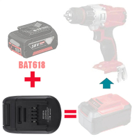 Pengecas Penyesuai Penukar Bateri, BS18EIN, untuk Bateri Li-Ion Bosch 18V, Serasi dengan BAT618, BAT