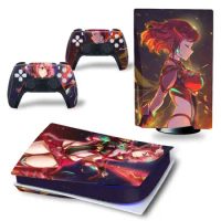 Custom print anime girls sticker ps5 skin sticker for ps5 console pS5 joystick skin protector #2551