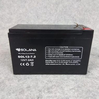 SOLANA BATTERY / BATERAI / AKI / ACCU 7,2AH 12V - 7,2 AH 12 V