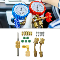 Kit Penyesuai R410A 5/16\ SAE Perempuan kepada 1/4\" SAE Lelaki untuk Sistem HVAC dengan Alat Pencab