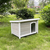 Dog House Outdoor Rainproof Outdoor Solid Wood Dog Villa Small Dog House Rabbit House Indoor Wooden Cat House Pet Kennel