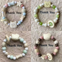 Jingde Small Jingdezhen Ceramic Bracelet Cookie Cat Bear Series Niche Chinese Design Student Best Fr