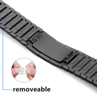 Link Bracelet for Apple Watch band 45mm 44mm 49mm 40mm 41mm 42mm 38mm Stainless Steel iWatch Ultra 2 series 9 8 4 5 6 7 se strap