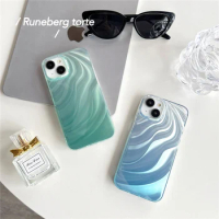 Fashion Gradient Phone Case for Apple iPhone 12 13 14 15 Pro Max 11 cases water wave ripple protection cover Cellphones funda
