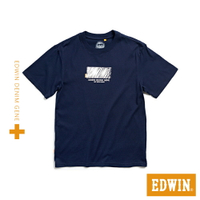 EDWIN PLUS+ 塗鴉LOGO短袖T恤-男款 丈青色 #丹寧服飾特惠