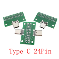 1Pcs Type-C Connector USB 3.1 Type C 24 Pin Male Plug / Female Socket Test PCB Board Adapter For Data Line Wire Cable Transfer