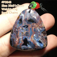 Natural Pietersite Stone Pendant Necklace Jewelry For Women Lady Men Gift Luck Energy Crystal 35x31x7mm Beads Rope Chains AAAAA