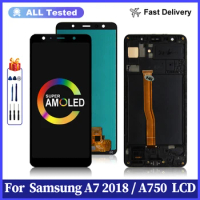 Super AMOLED For Samsung Galaxy A7 2018 LCD Display A750 Touch Screen Replacement For Samsung SM-A750F Digitizer Assembly