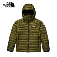 美國[The North Face]M SUMMIT BREITHORN HOODIE / 男款防風保暖羽絨連帽外套(橄欖綠)《長毛象休閒旅遊名店》