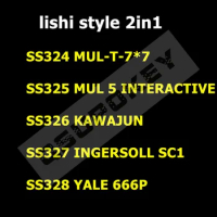 New Discount Lishi style 2in1 SS324 SS325 SS326 SS327 For MULT lock for KAWAJUN FOR YALE666P FOR GTR N-ssian For Israel Lock