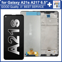 Tested Super AMOLED for Samsung Galaxy A21S A217F LCD Display Touch Screen Digitizer Assembly LCD for Samsung A21S SM-A217F/DS