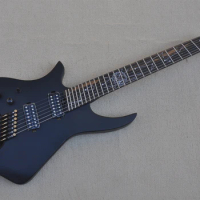 7 Strings Left Handed Headless Electric Guitar with Matte Black Body,Offer Customize