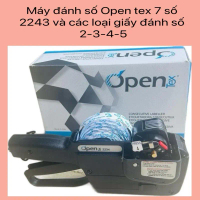 Máy đánh số Open Tex 7 số 2243 và giấy đánh số 2-3-4-5