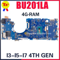 KEFU BU201LA Laptop Motherboard For ASUS BU201L BU201 I3 I5 I7 4TH GEN 4G-RAM Mainboard 100% TEST Working
