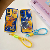 เคสโทรศัพท์มือถือ, สำหรับ Vivo Y03 4G, Y18 4G และ Y18E 4G, การออกแบบหมุนการ์ตูน, การออกแบบกันกระแทก