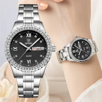 DIVEST Top Brand Luxury Women Watches Stainless Steel Strap Crystal Flower Clock Fashion Elegant Lady Wristwatch Waterproof Gift