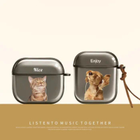 Cats Cute Animals Dog Transparent Case For Apple AirPods 2 1 Cover Soft TPU Protective Funda For Air Pods Pro 2 3