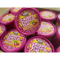 NIMS CRISPY CHOCO TUBขนมนำเข้าจากมาเลเซีย โกโก้เคลือบช็อกโกแลต : STRABERRY CHOCOLATE
